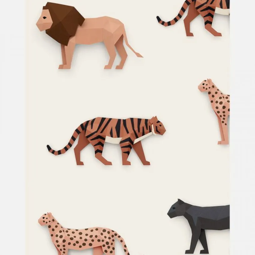 Studio Ditte Big Cats Tapete – Crème