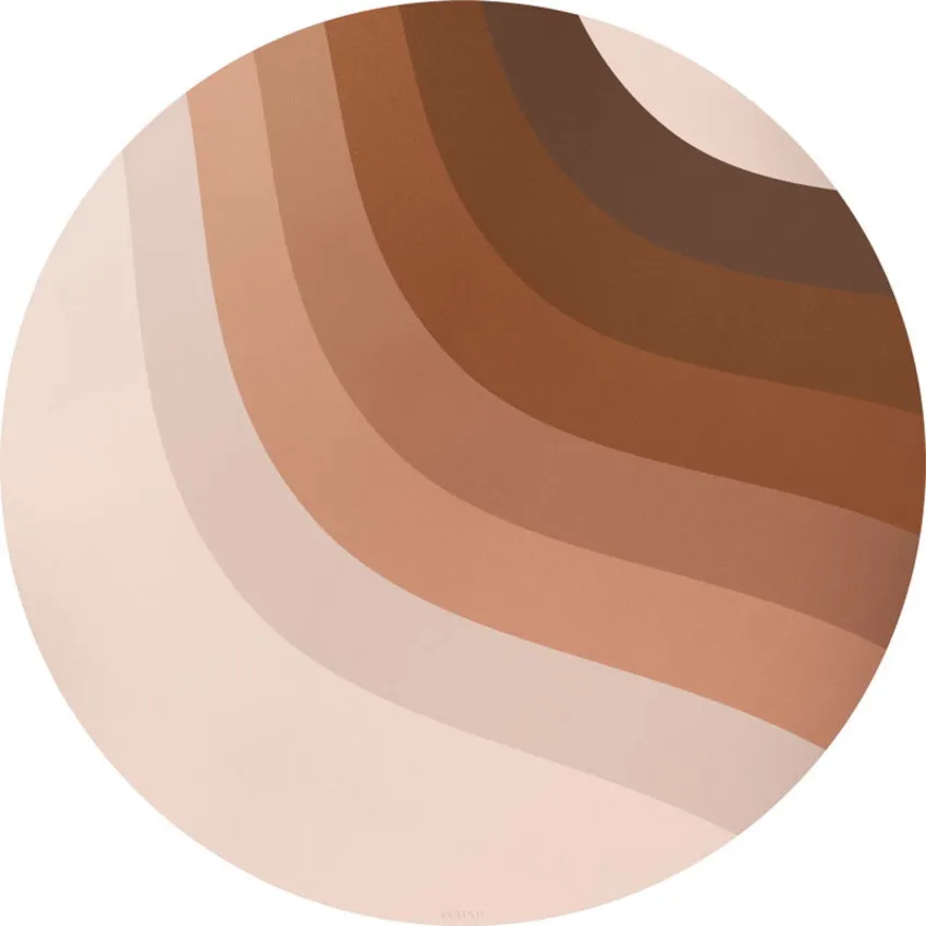 Eeveve Bodenmatte Rund - Retro Lines