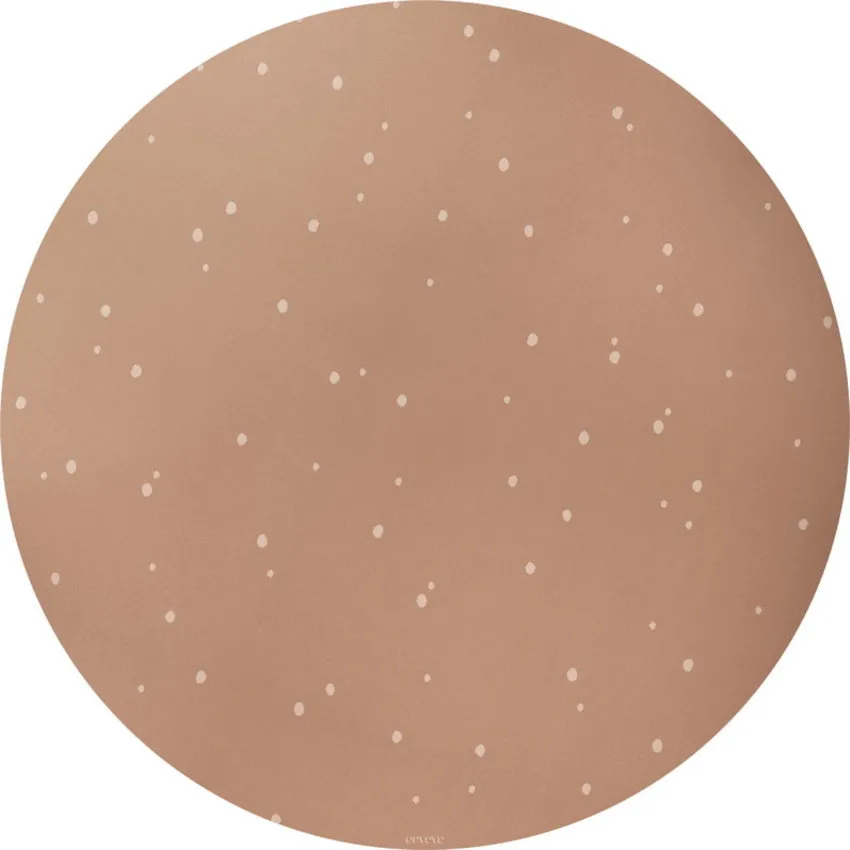 Eeveve Bodenmatte Rund - Dots Cinnamon