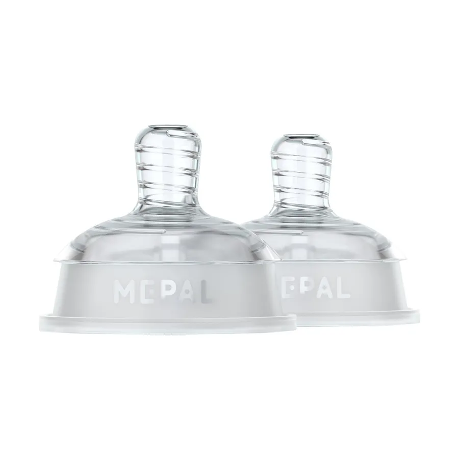 Mepal Mio Flaschensauger Slow Flow - 2 Stück - Transparent