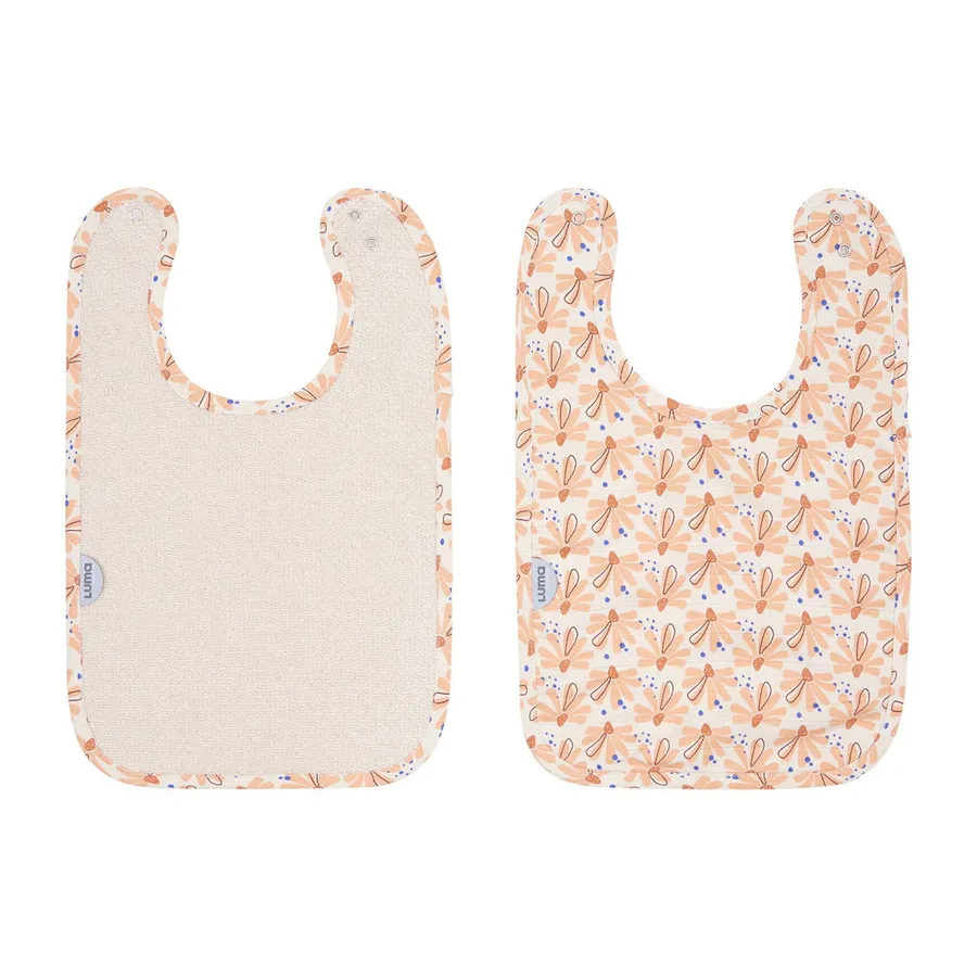 Luma Flowerfever Lätzchen – 2 Stück – Nude