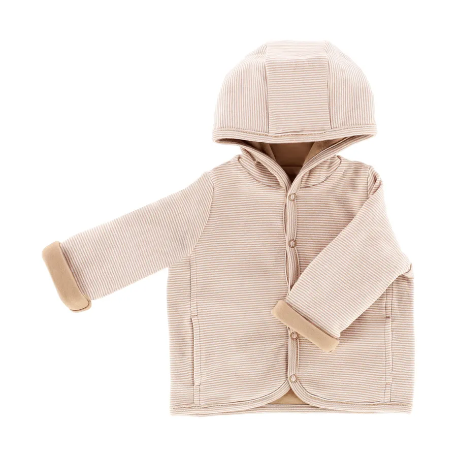 DAY Kapuzenjacke – Gestreift – Mokka