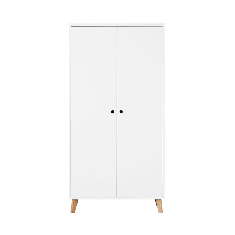 BLN Kids Sacha Kleiderschrank weiss/natur 2-türig