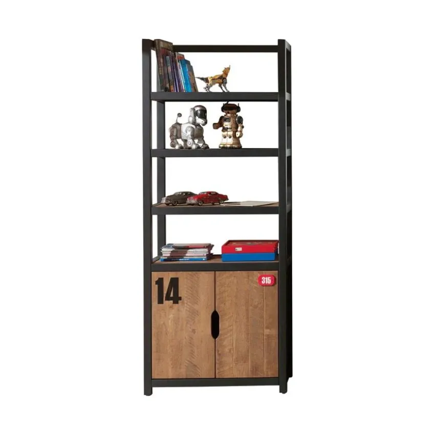 Vipack Alex Bücherregal Braun / Schwarz