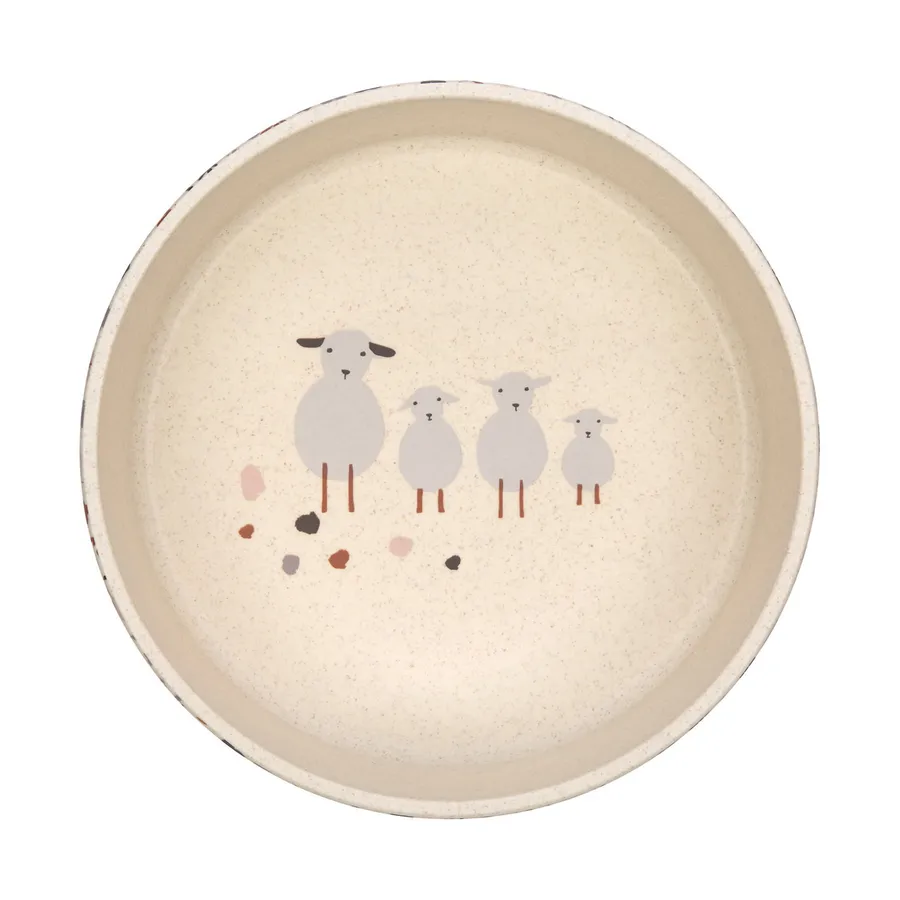 Bowl PP/Cellulose Tiny Farmer Sheep/Goose Nature
