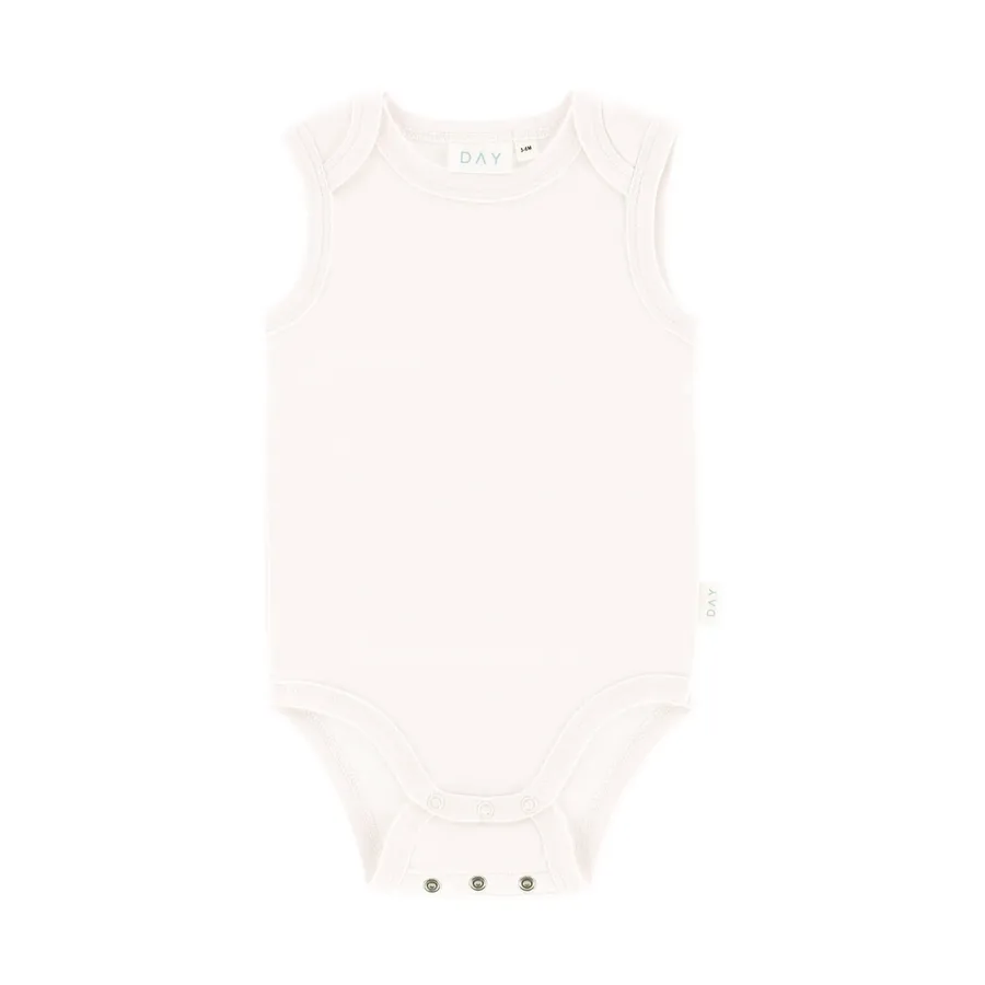 DAY Babybody Mitwachsend Ärmellos  - Off White