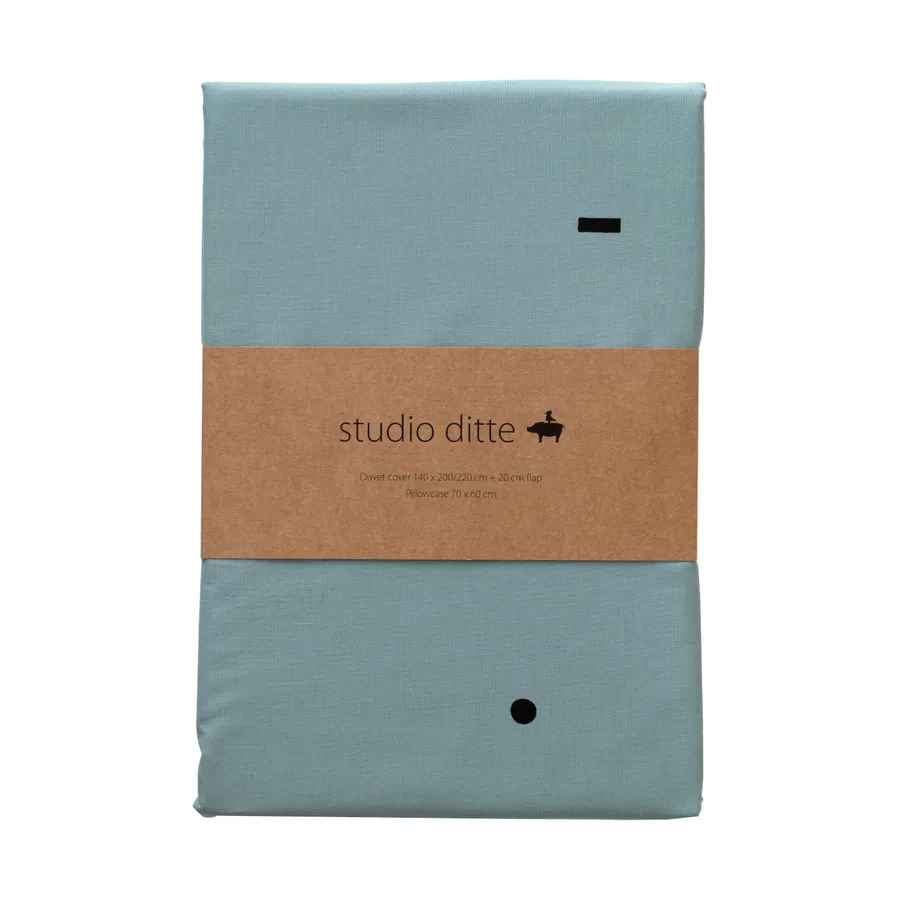 Studio Ditte Blocks Bettbezug Stone Blue 140 x 200 cm