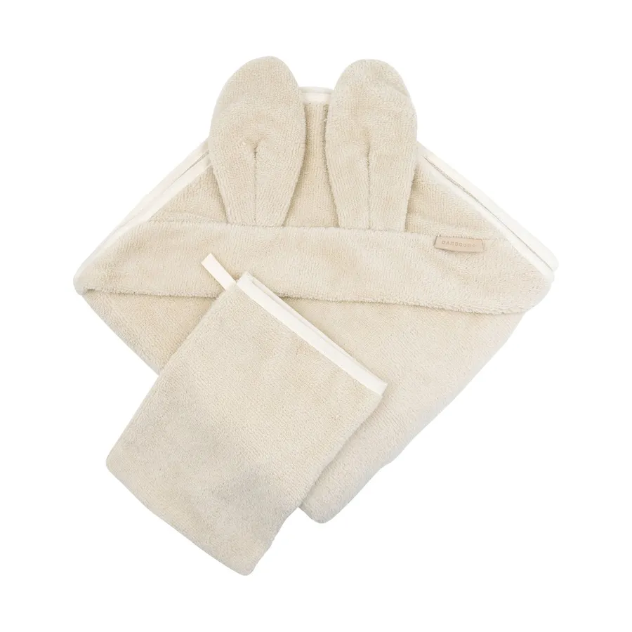Bamboom New Born Badecape mit Ohren + Waschlappen