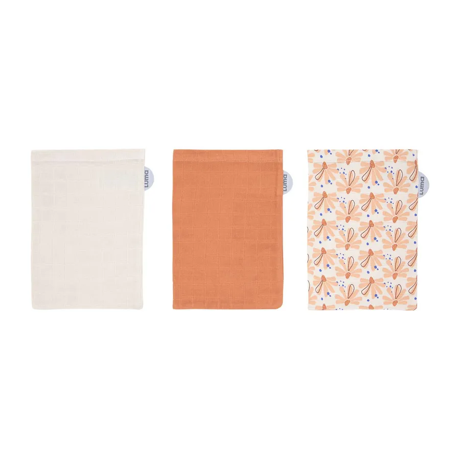 Luma Flowerfever Waschlappen – Nude – 3 Stück