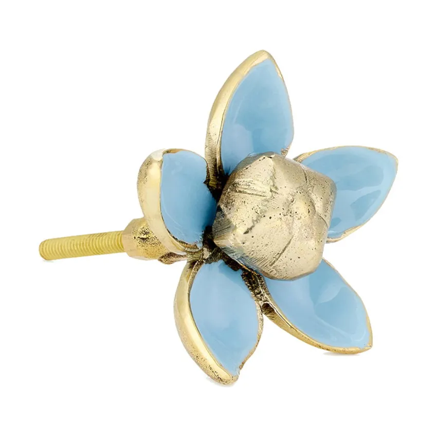 Doing Goods Liv Flower Knopf - Light Blue