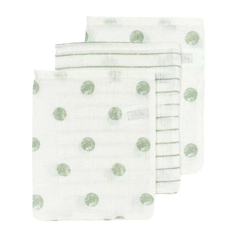 Meyco Waschlappen - Dot Stripes - 3 Stück