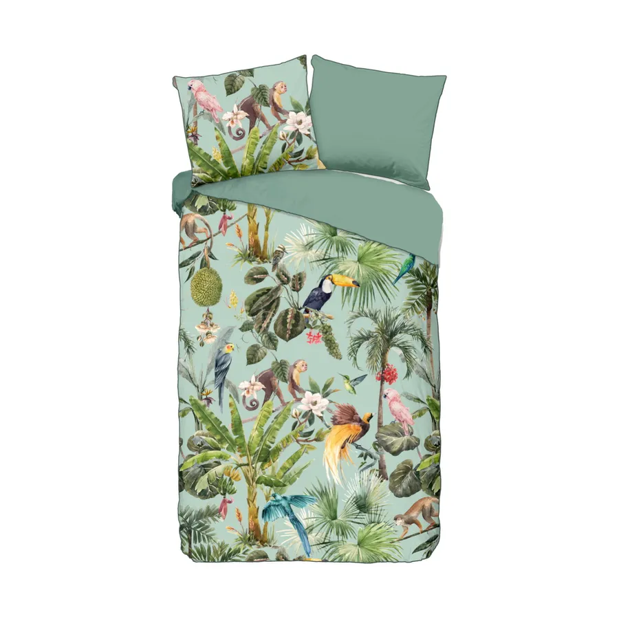 Muller Textiel Descanso Organic Bettbezug Green 140 x 200 / 220 cm