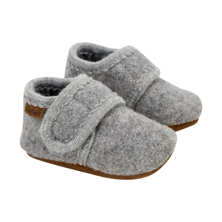 EnFant Baby Wollpantoffeln - Grey Melange