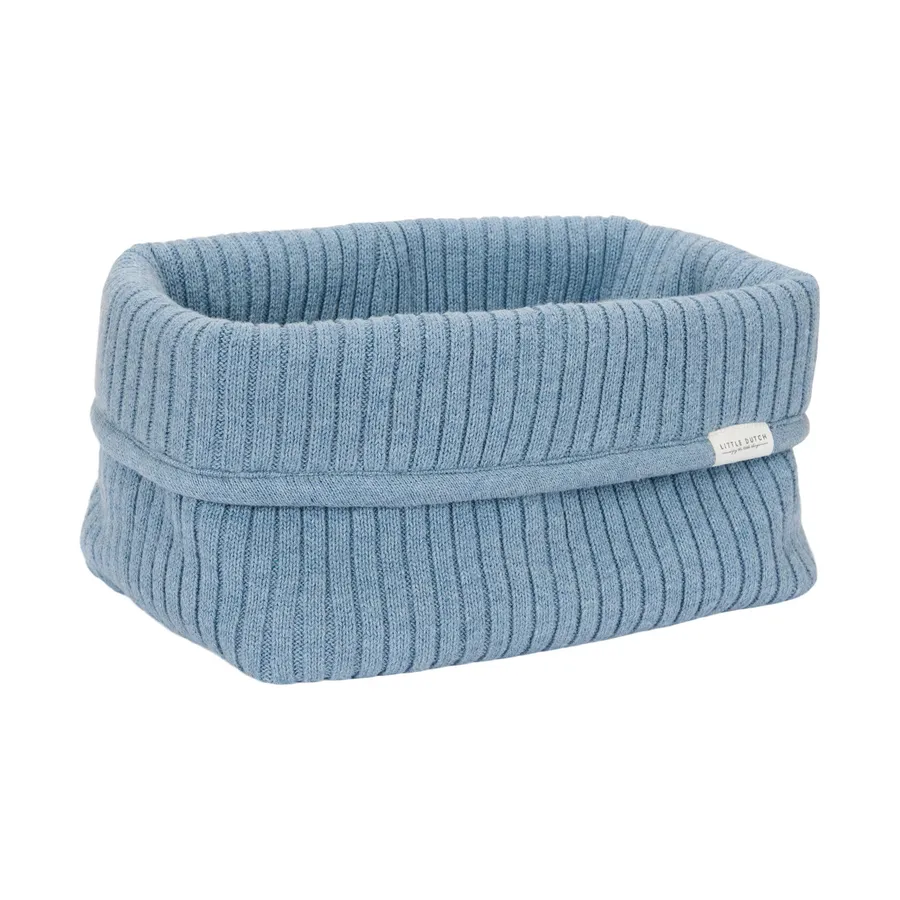 Little Dutch Pure Kommodenkörbchen Groß - Denim Blue - 25 x 15 x 15 cm